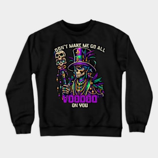 Mardi Gras Priest Top Hat New Orleans Witch Doctor Voodoo Crewneck Sweatshirt